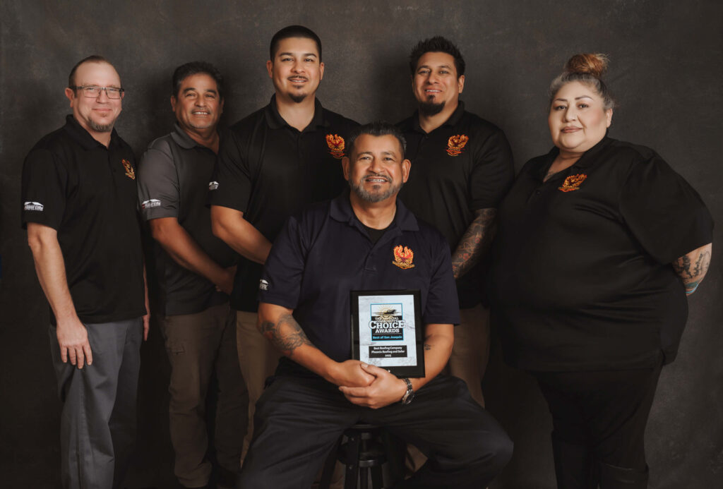 Phoenix Roofing staff at their office in Stockton, CA